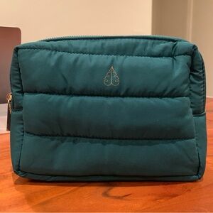 New Biossance Green Padded Cosmetic Pouch